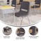Flash Furniture 880 lb. Capacity Gray Stack Chair w/ Chrome Frame RUT-18-GY-CHR-GG - alternate 7